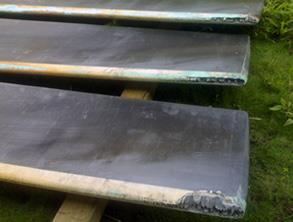 Eroded cooling tower fan blades