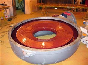 Large blower coated with Belzona 4341 (Magma CR4) to provide acid resistance